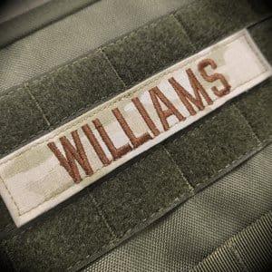 3 Piece Custom Air Force Name Tape Set w/ Hook Fastener Backing - 3-Color OCP - Image 4