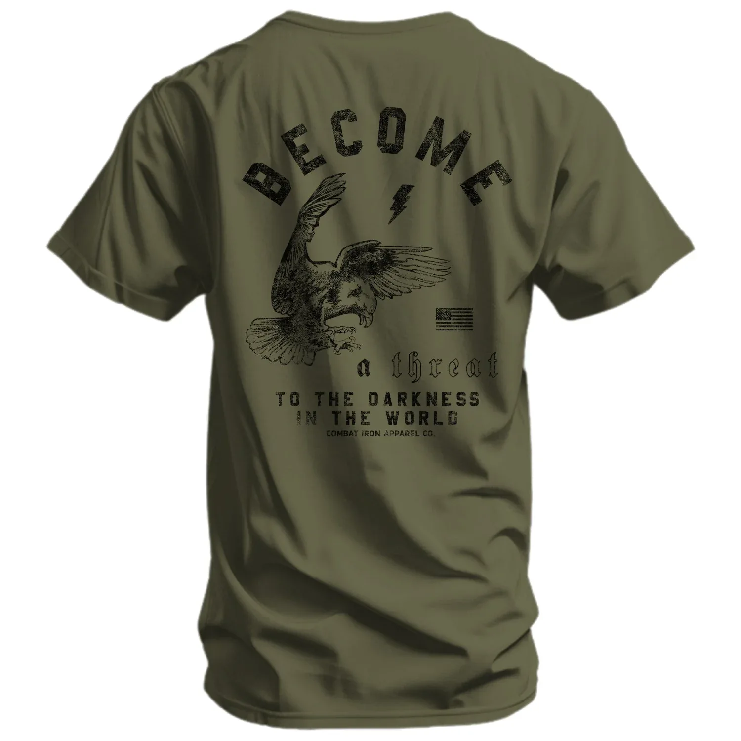 Become A Threat To The Darkness Men's T-Shirt - Combat Iron Apparel Co. - Image 15