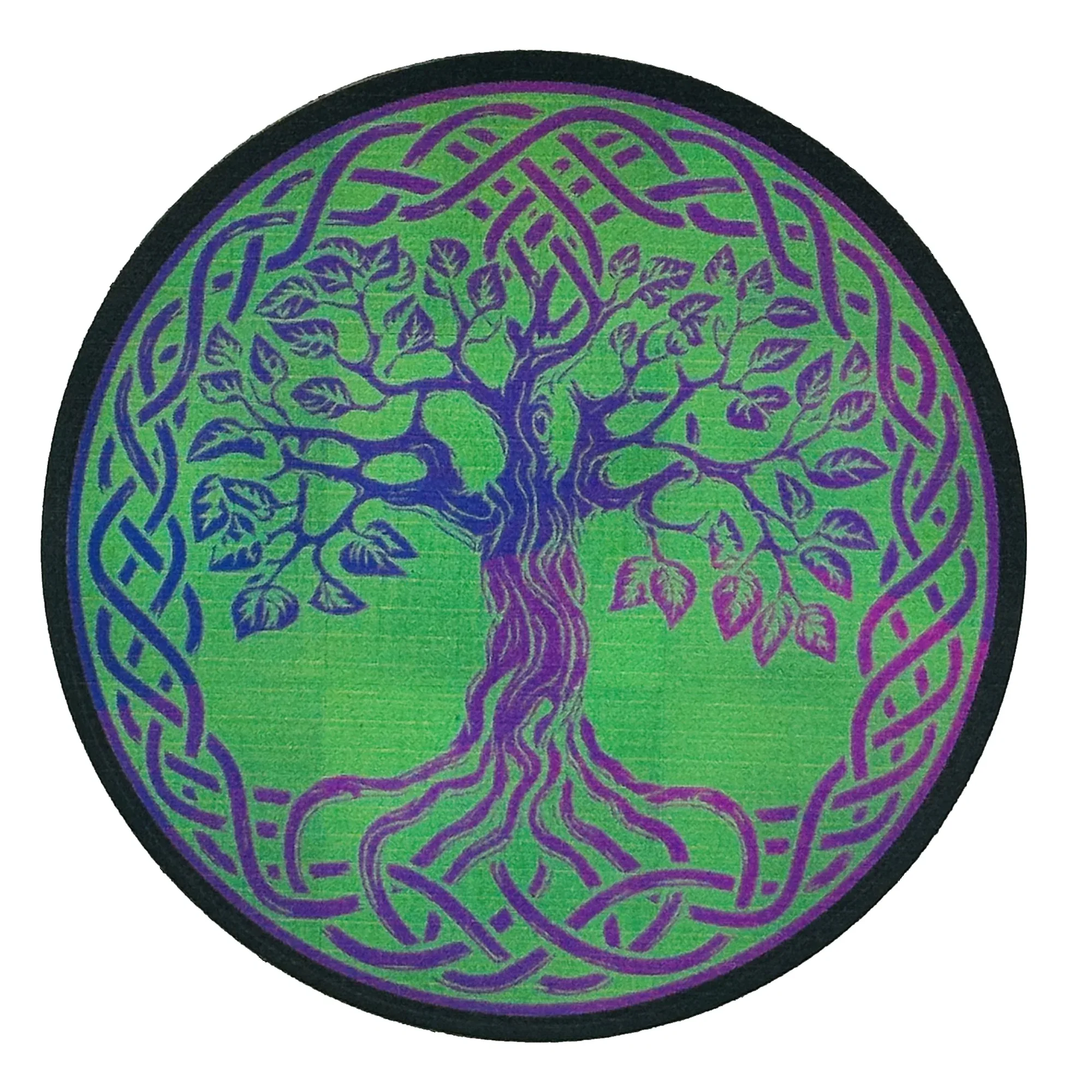 Holographic Celtic Knot Tree of life Printed Vinyl Patch - 2.85" Patch - Image 2