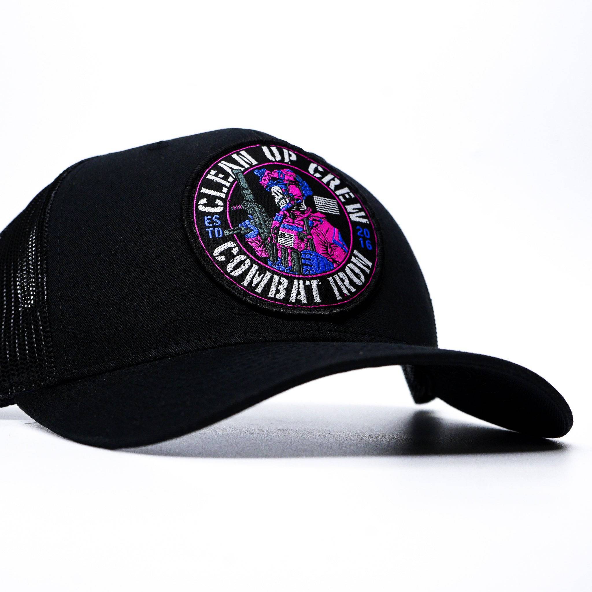 Clean Up Crew Miami Patch Mid-Profile Mesh Snapback Hat - Combat Iron Apparel Co. - Image 2