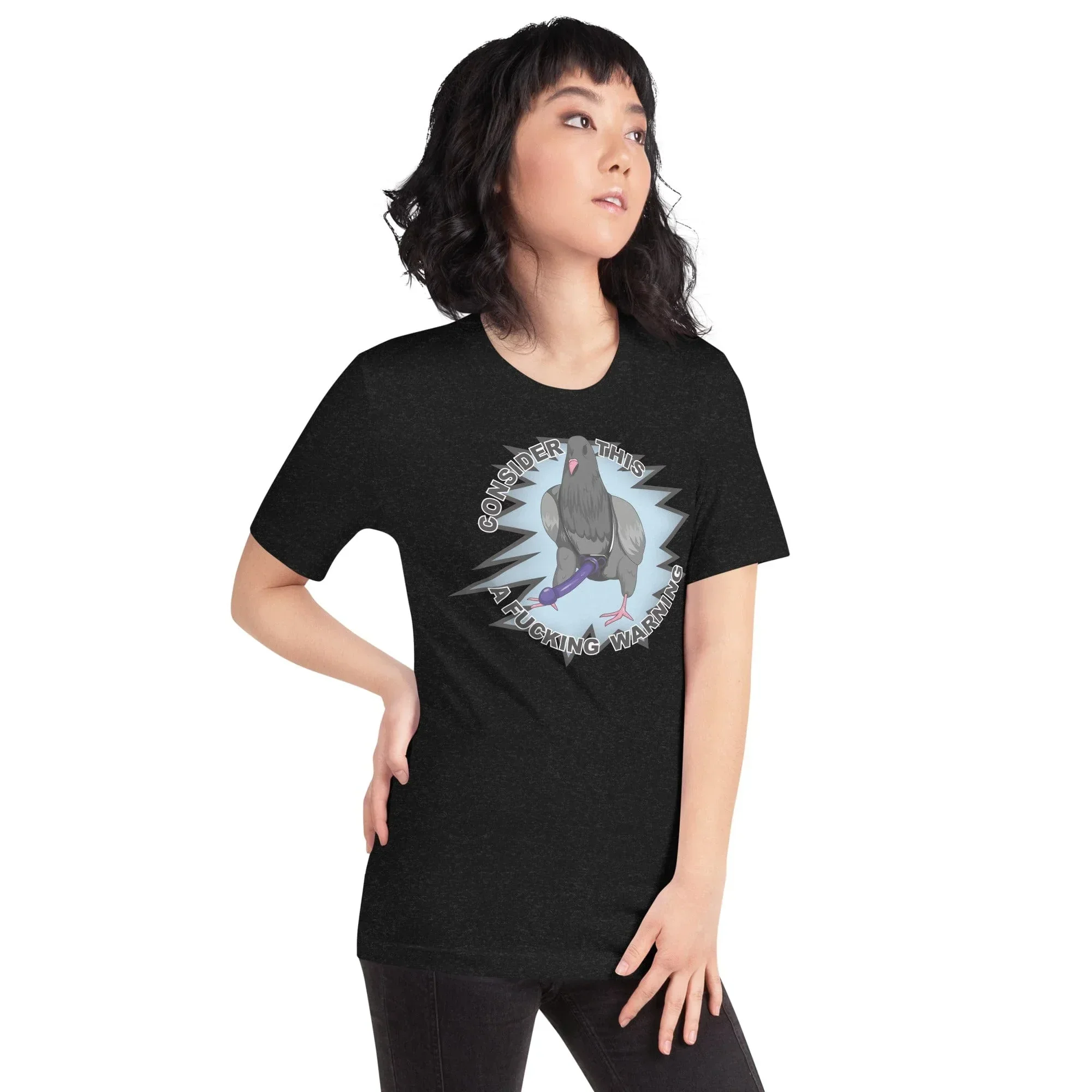 Consider This A Fucking Warning Pigeon - T-shirt - Image 3