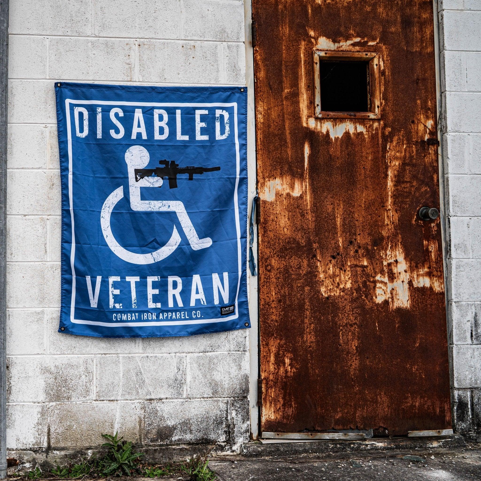 Disabled Veteran Sign 3'x3' Flag - Combat Iron Apparel Co. - Image 3