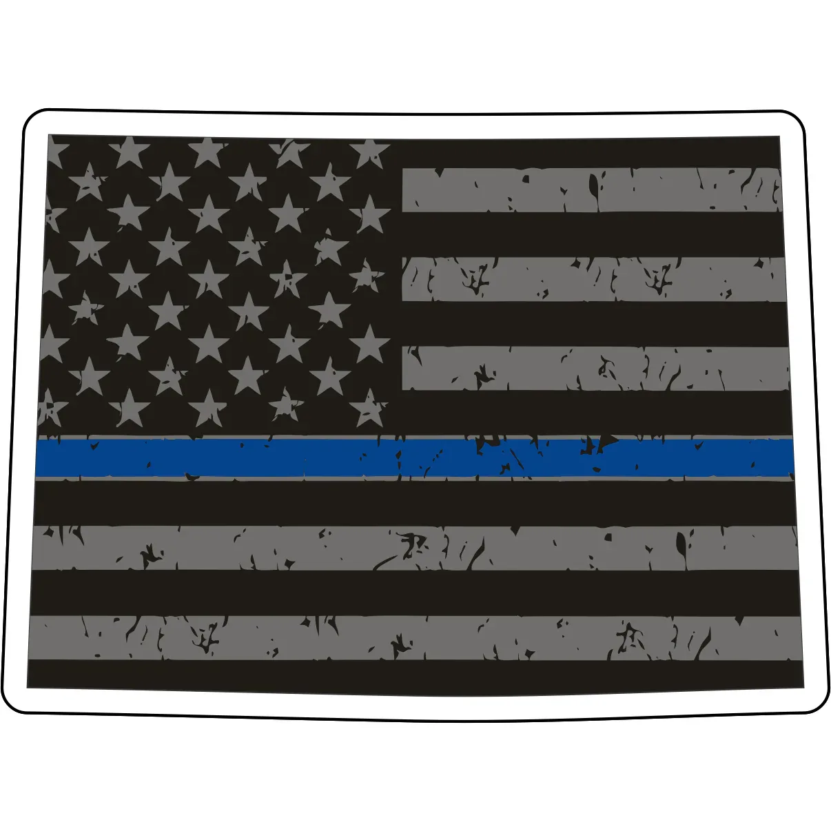 Distressed Thin Blue Line State Sticker - Choose Your State - Image 6