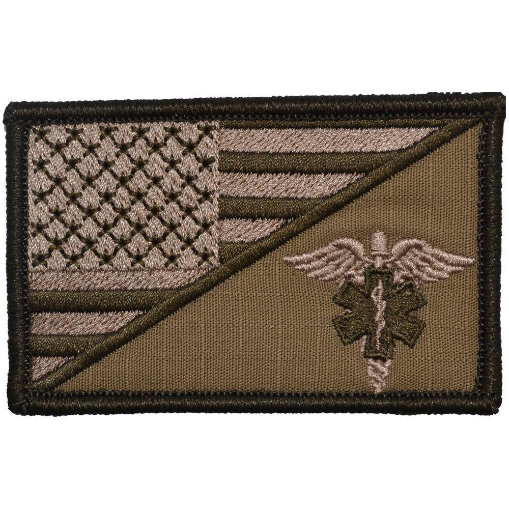 EMT Caduceus Star of Life USA Flag - 2.25x3.5 Patch - Image 3