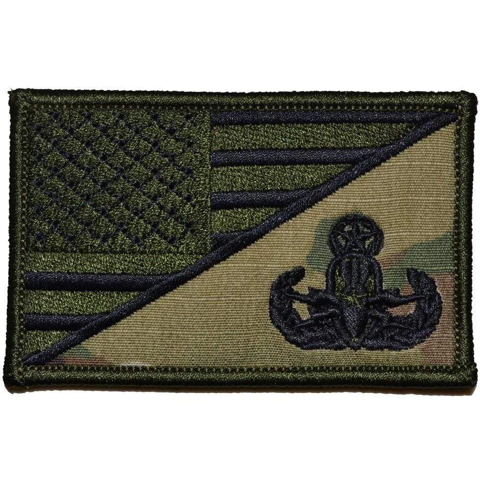 EOD MASTER Explosive Ordnance Disposal USA Flag - 2.25x3.5 Patch - Image 3