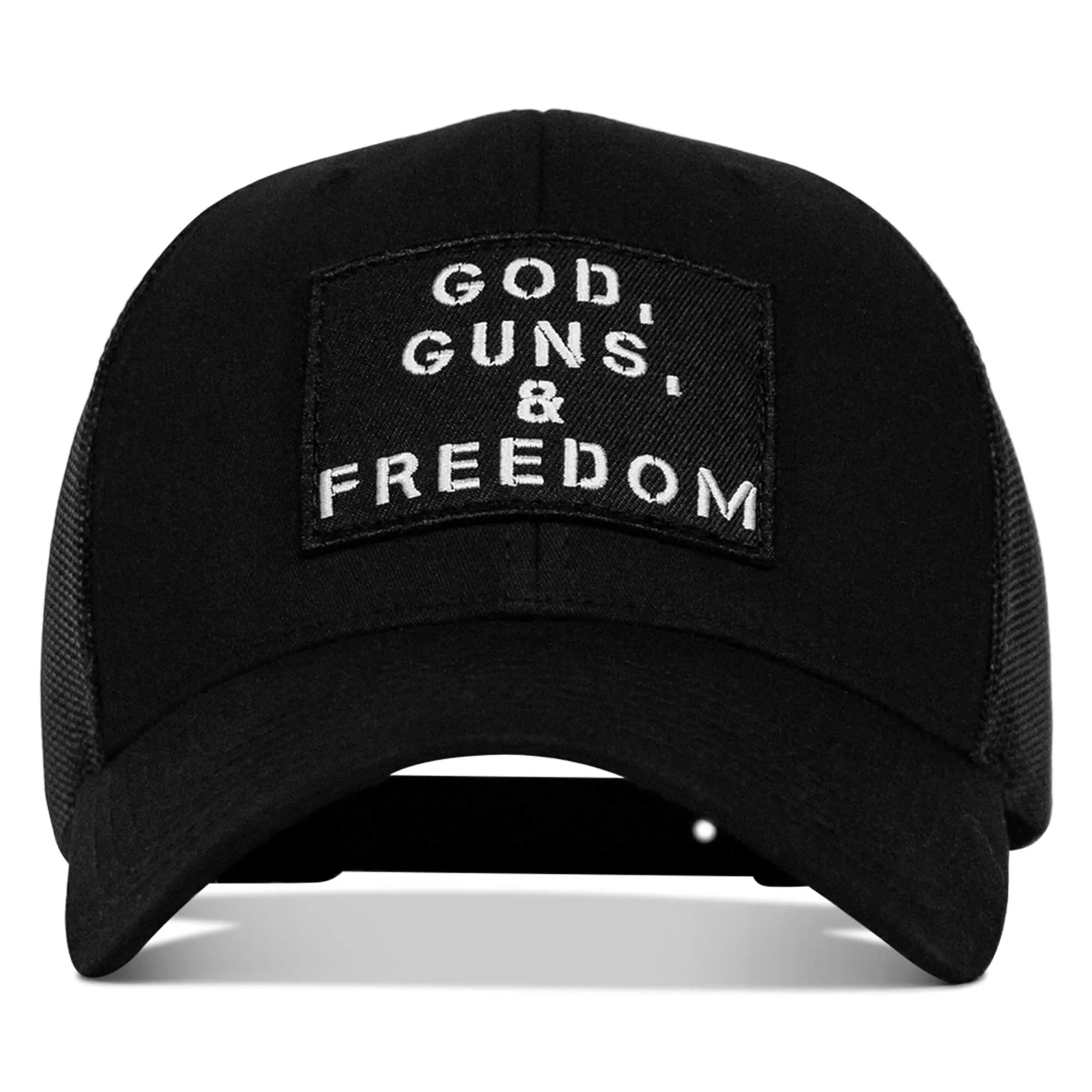 God, Guns, And Freedom Patch Mid-Profile Mesh Snapback Hat - Combat Iron Apparel Co. - Image 12