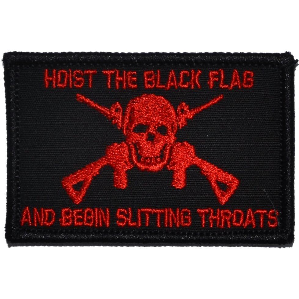 Hoist The Black Flag and Begin Slitting Throats Jolly Roger - 2x3 Patch - Image 2