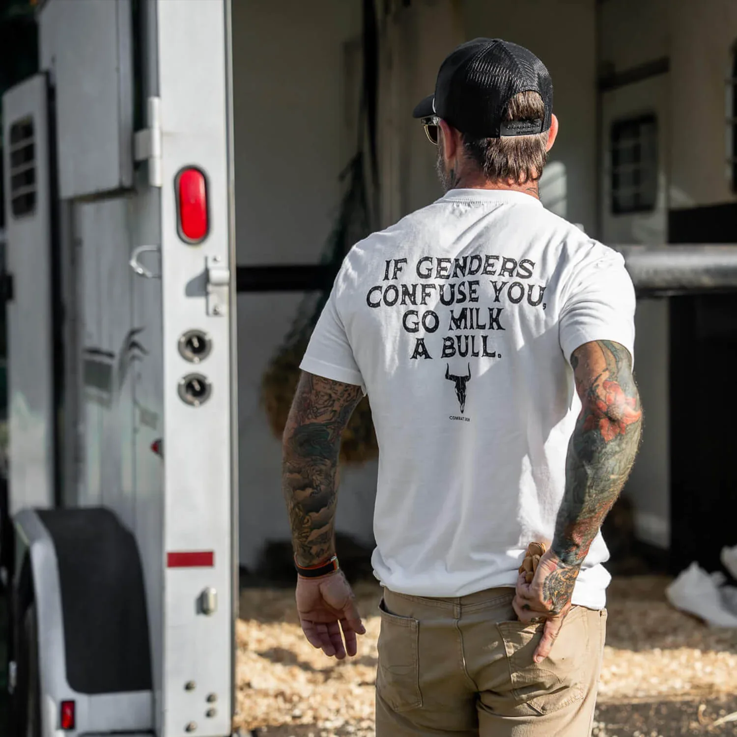 If Genders Confuse You, Go Milk a Bull Men's T-Shirt - Combat Iron Apparel Co. - Image 41