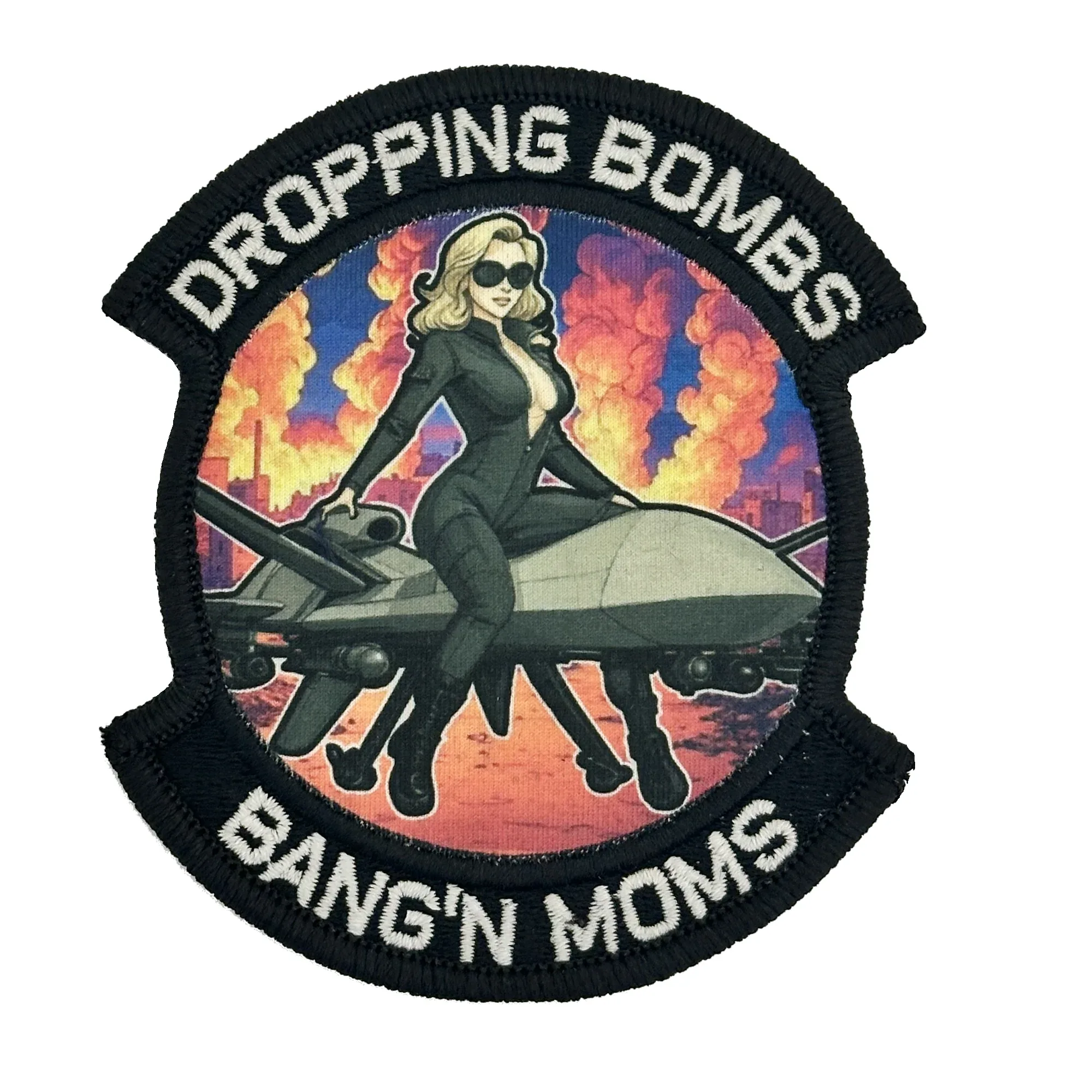 May 2025 POTM - Dropping Bombs - Bang'n Moms - 4" Subroidery Patch - Image 3