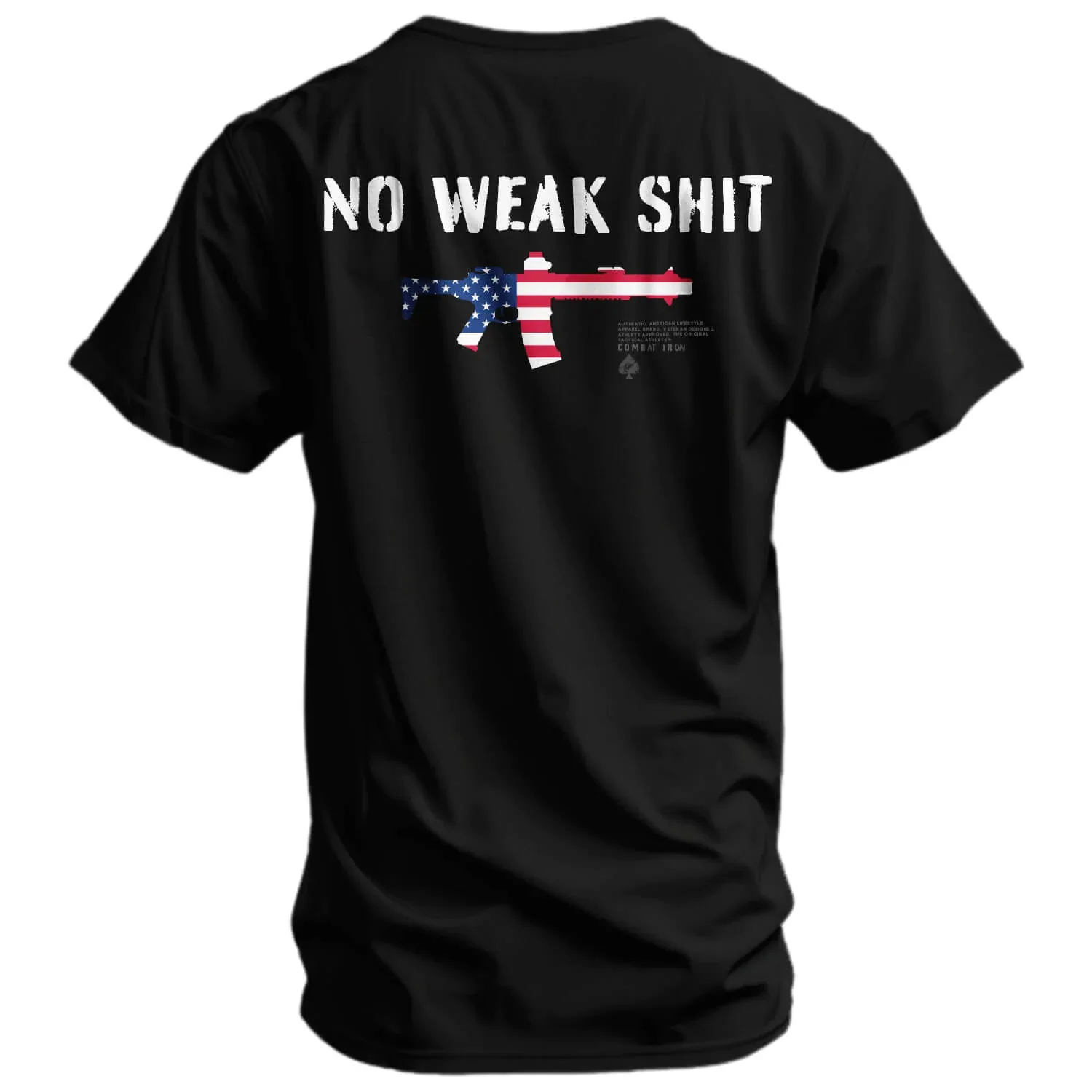 No Weak Shit Rifle Men's T-Shirt - Combat Iron Apparel Co. - Image 2
