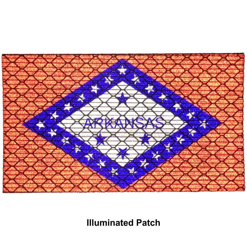 Reflective Arkansas State Flag - 2x3.5 Patch - Image 2