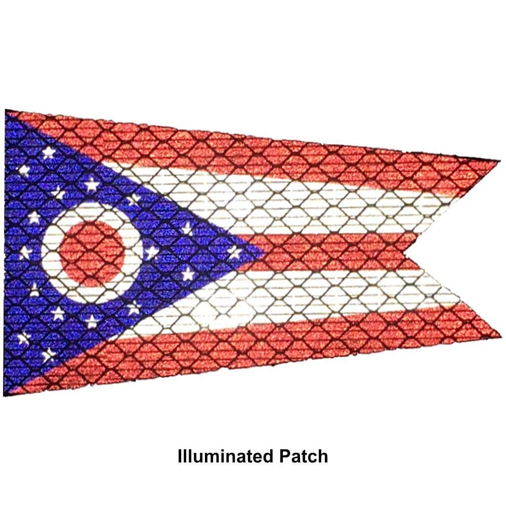 Reflective Ohio State Flag - 2x3.5 Patch - Image 2