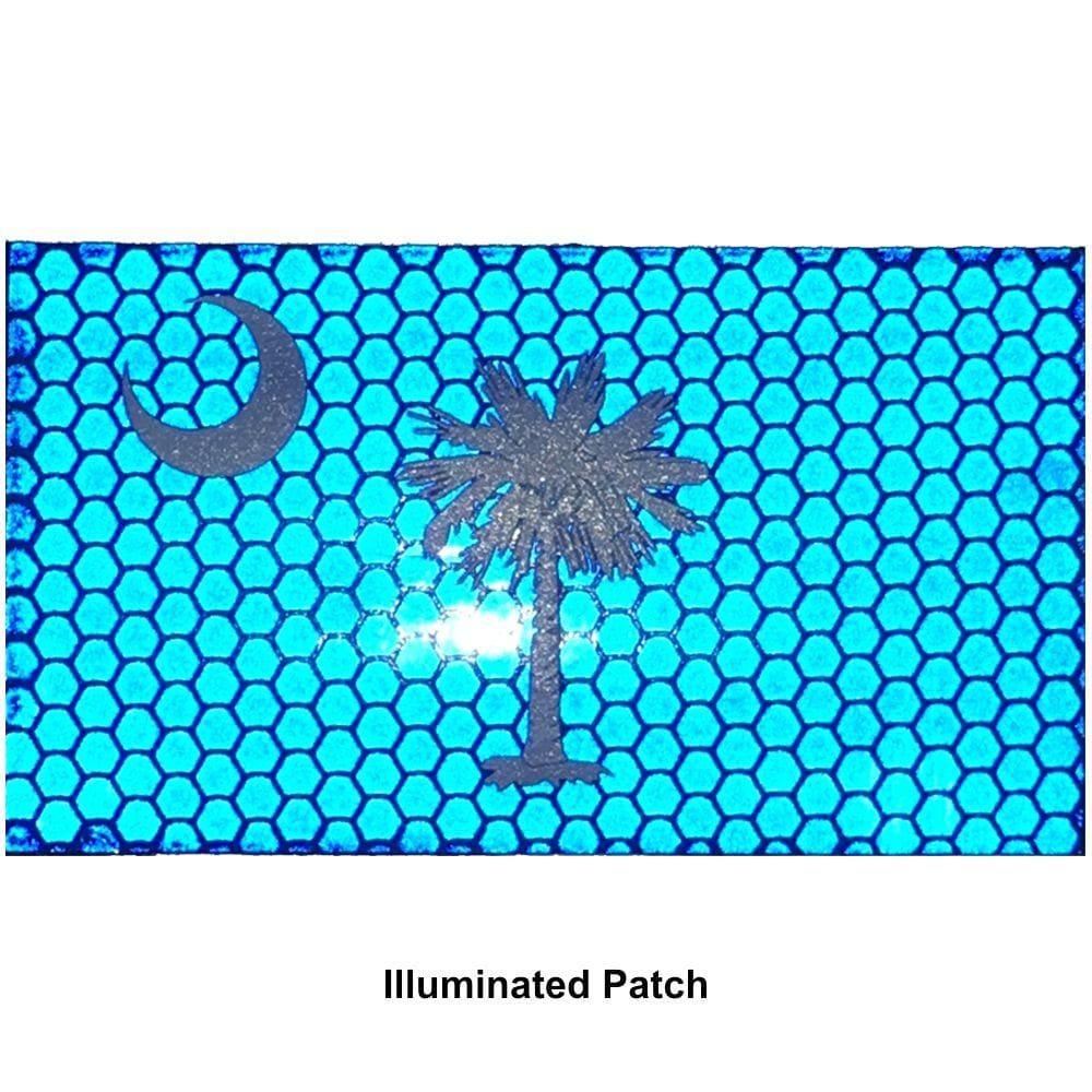 Reflective South Carolina State Flag - 2x3.5 Patch - Image 2