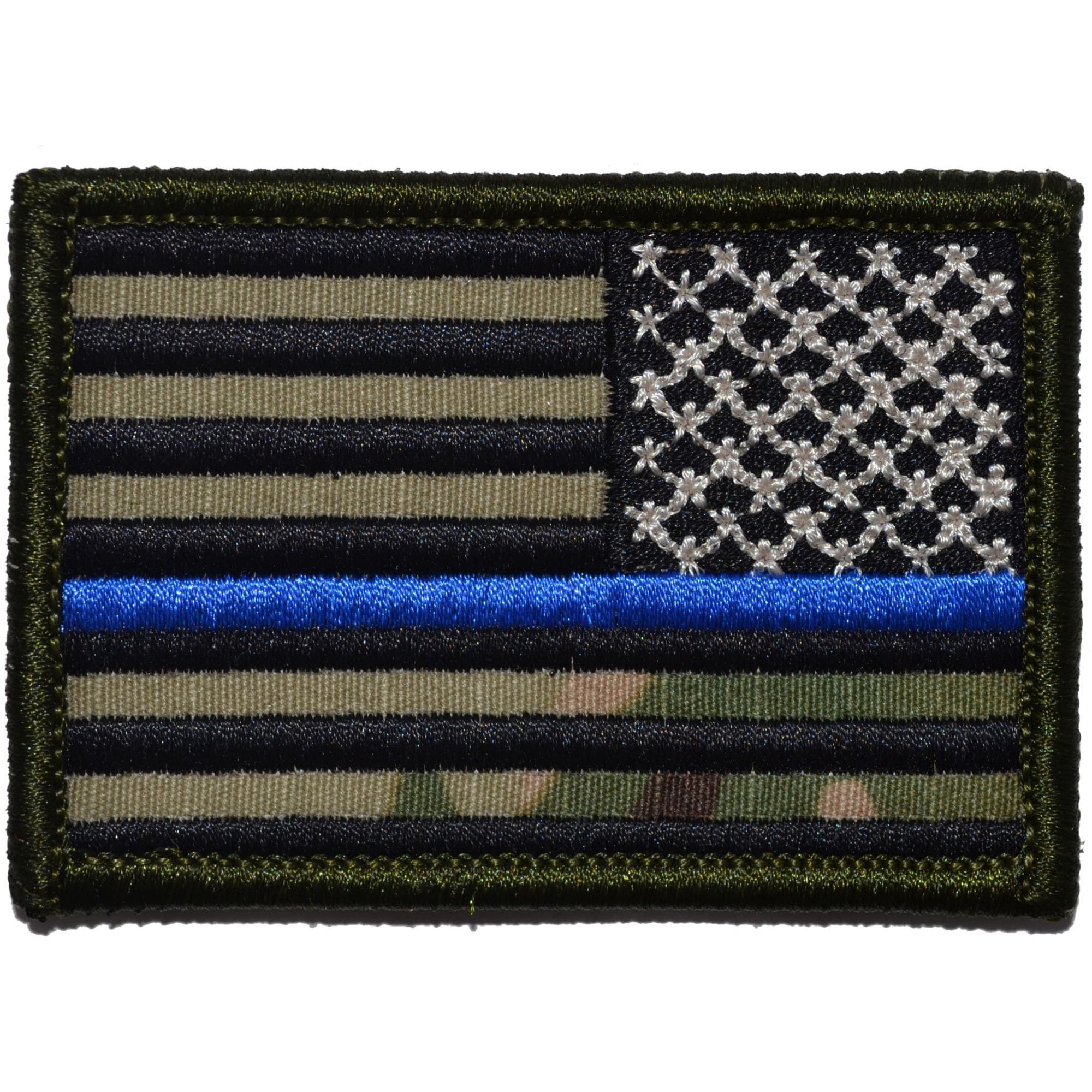 Reverse Thin Blue Line Police US Flag - 2x3 Patch - Image 4