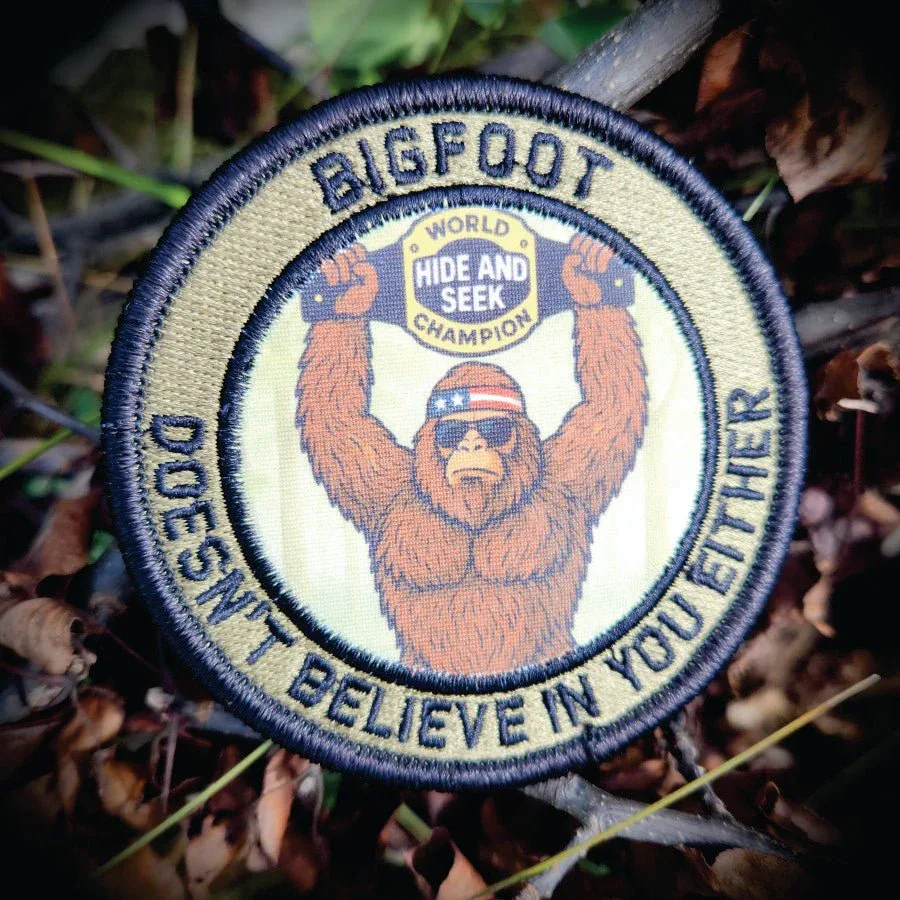 September 2025 POTM - Bigfoot - Doesn't Believe In You Either - 3.5" Subroidery Patch