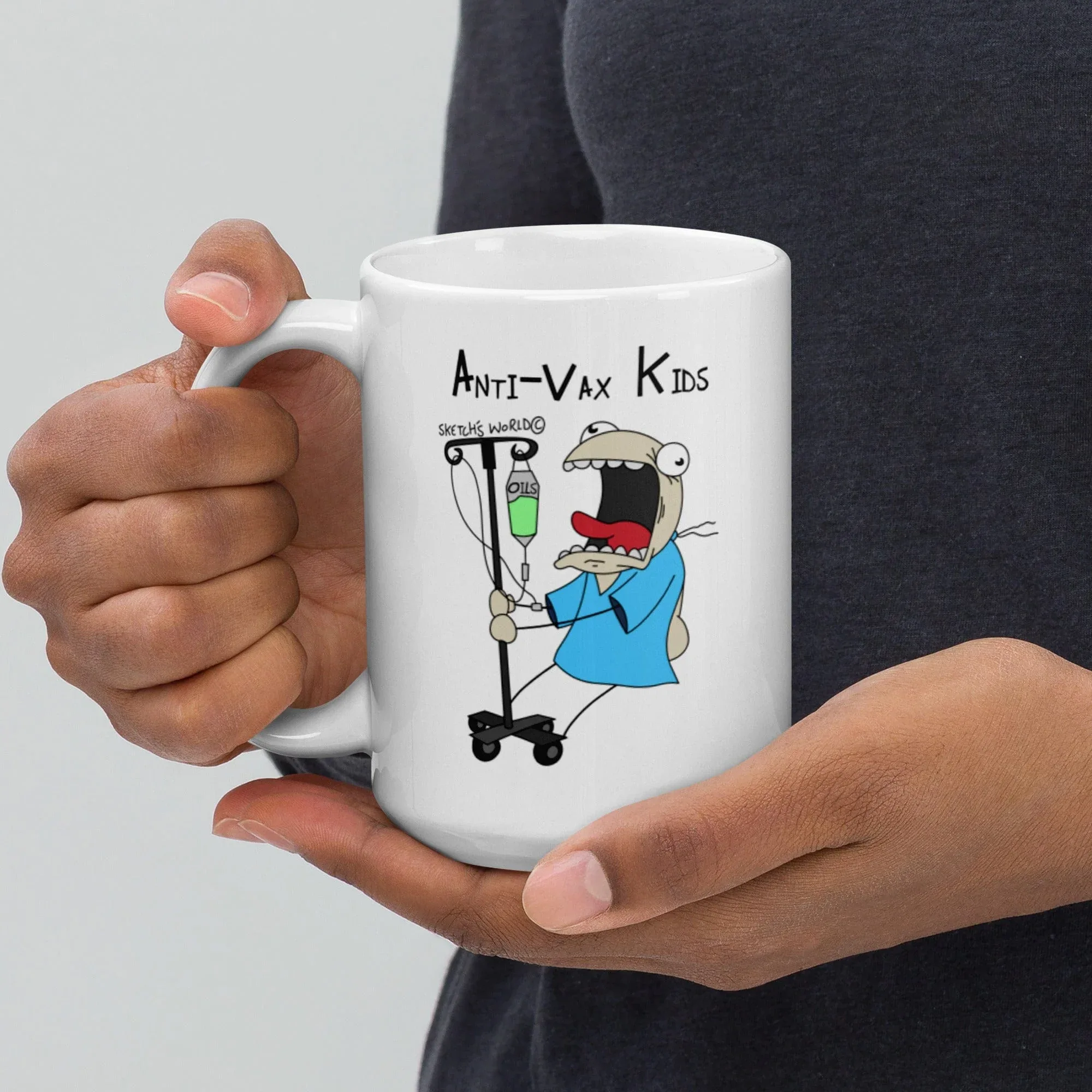 Sketch's World © Officially Licensed - Anti-Vax Kids Ceramic Mug - Image 4