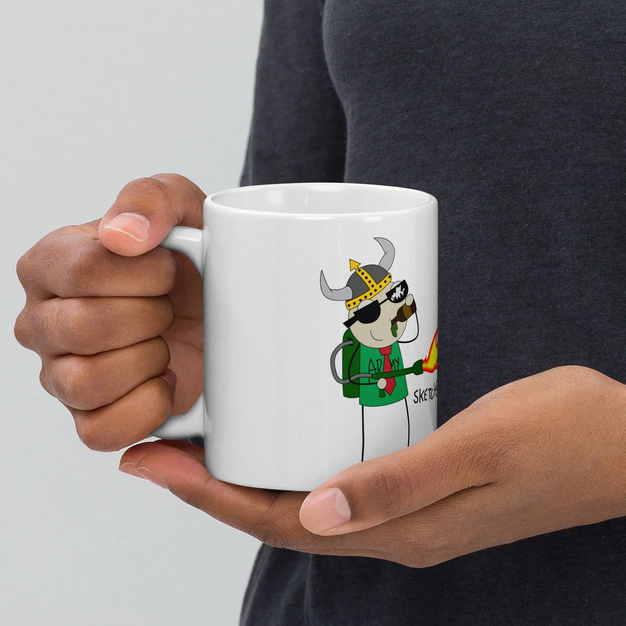 Sketch's World © Officially Licensed - Army Flamethrower Ceramic Mug - Image 2