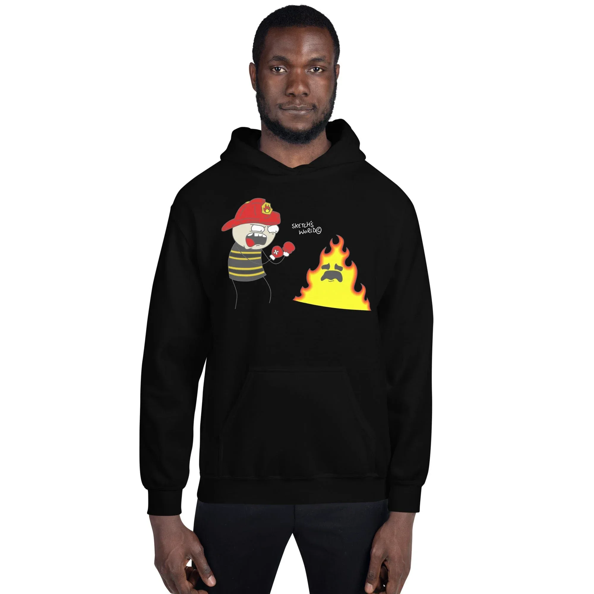 Sketch's World © Officially Licensed - Firefighter Unisex Hoodie - Image 2
