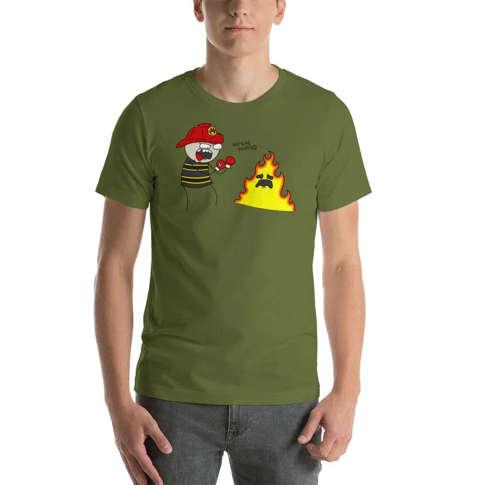 Sketch's World © Officially Licensed - Firefighter Unisex T-Shirt - Image 3