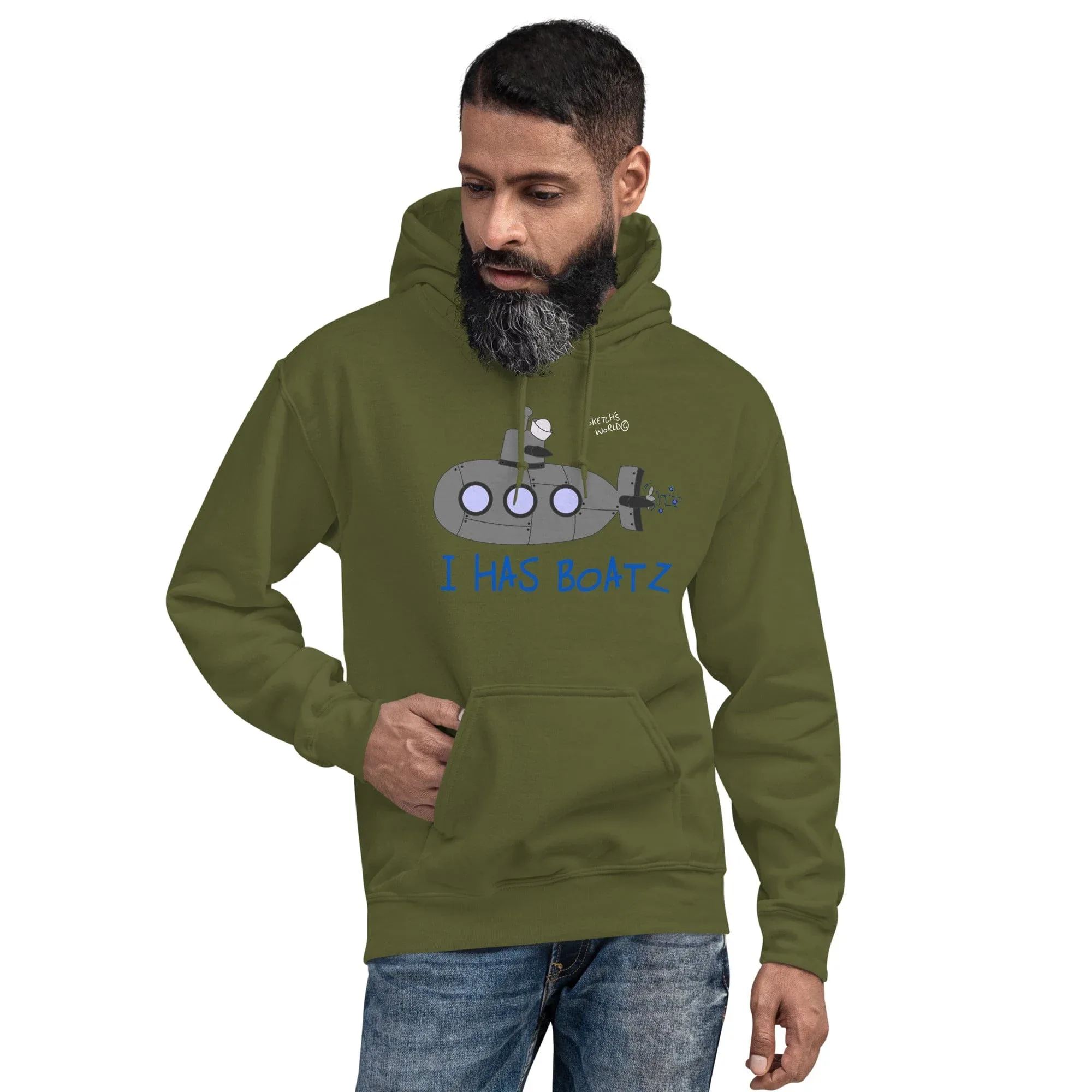 Sketch's World © Officially Licensed - Navy Submarine Unisex Hoodie - Image 4