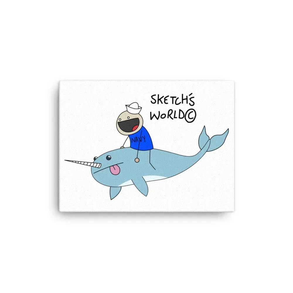 Sketch's World © Officially Licensed - Navy Transport Canvas Print