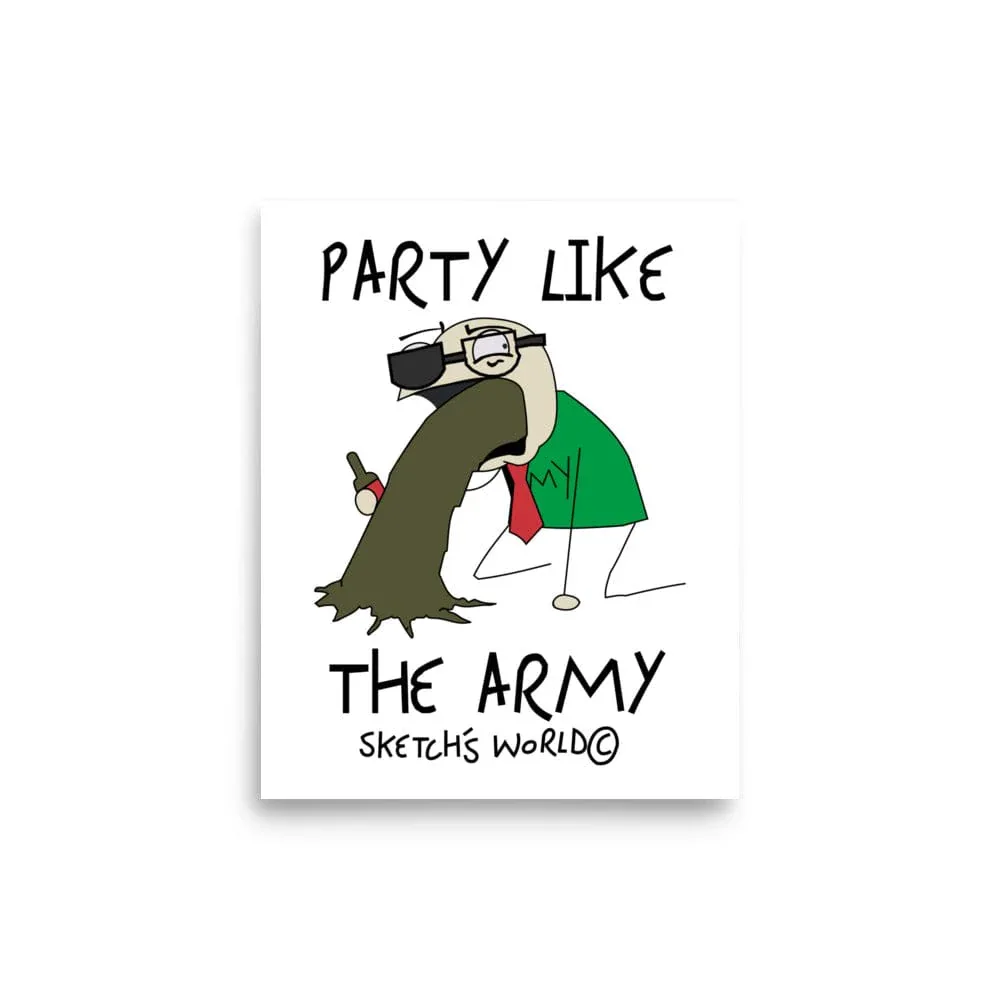 Sketch's World © Officially Licensed - Party Like the Army Poster - Image 4