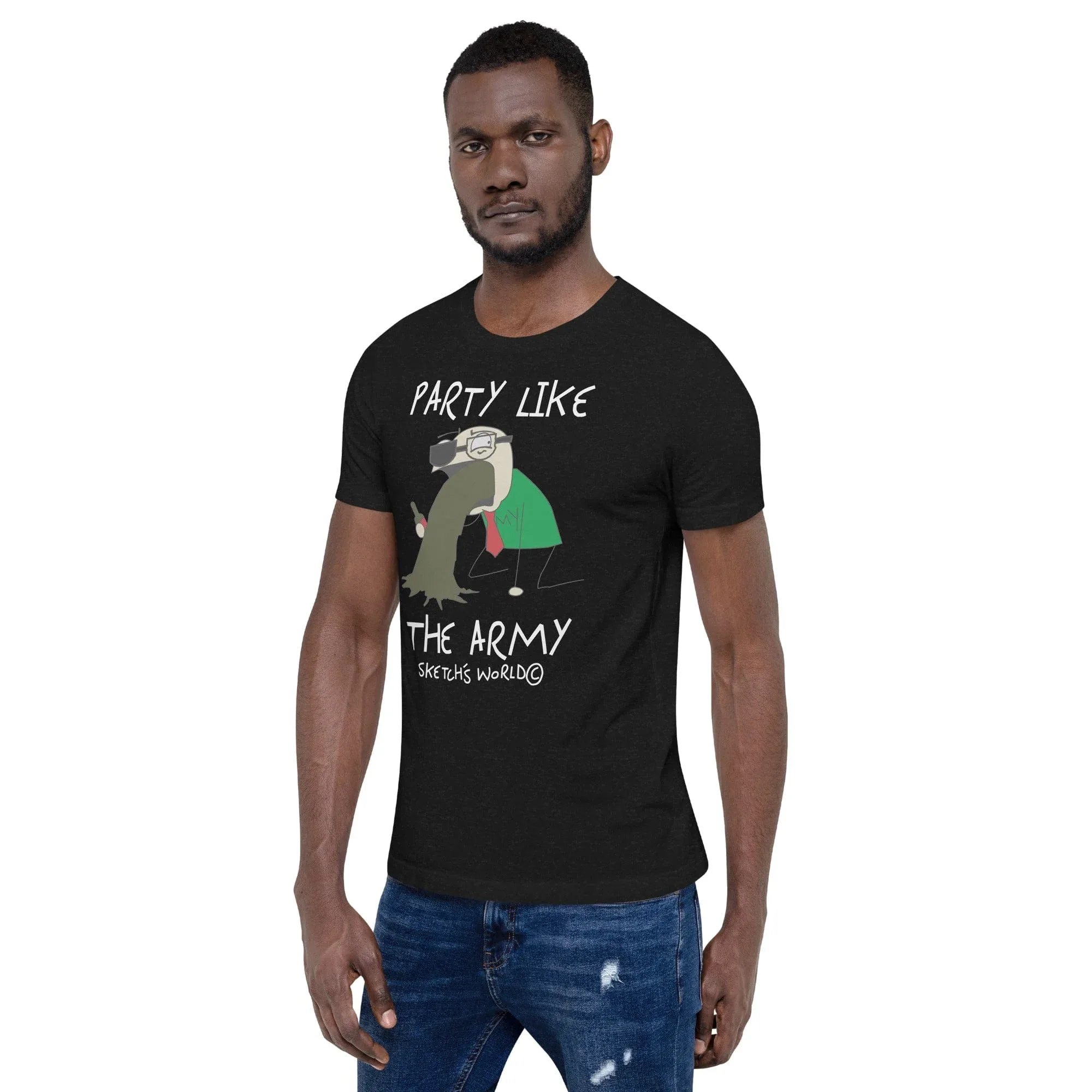 Sketch's World © Officially Licensed - Party Like the Army Unisex T-Shirt - Image 3