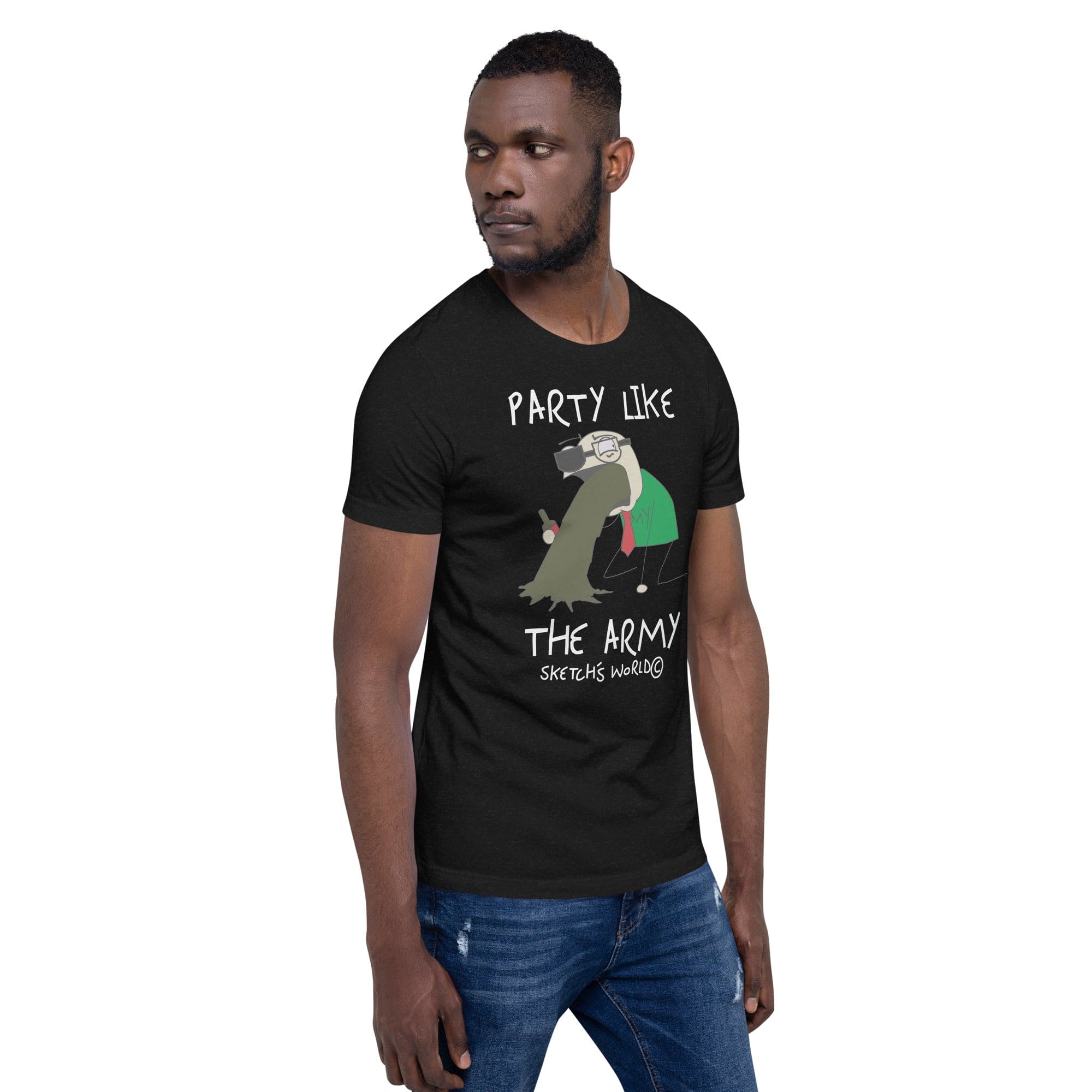 Sketch's World © Officially Licensed - Party Like the Army Unisex T-Shirt - Image 4