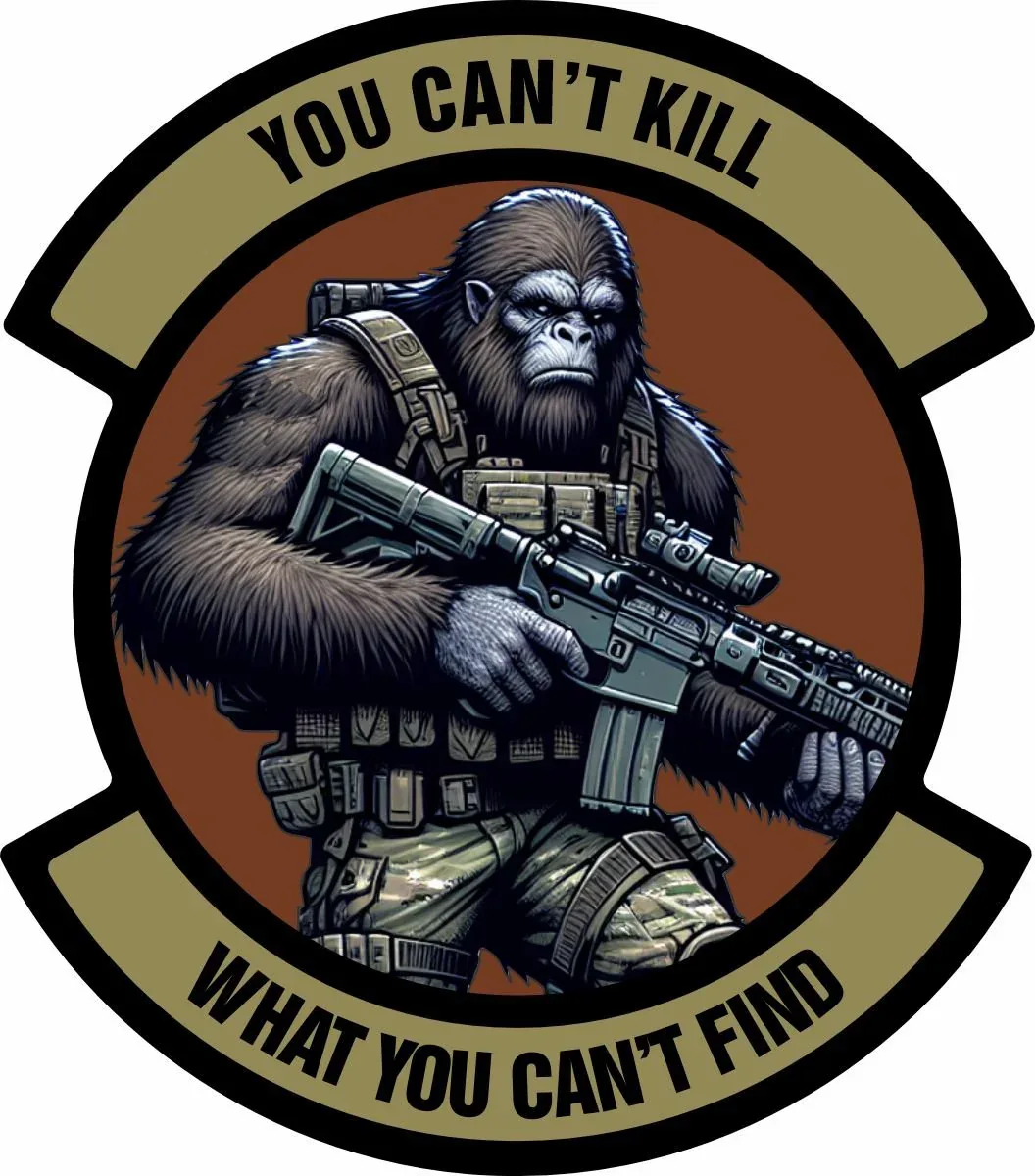 STICKER - September 2024 POTM - Bigfoot - "You Can't Kill What You Can't Find" - 3.5" Sticker