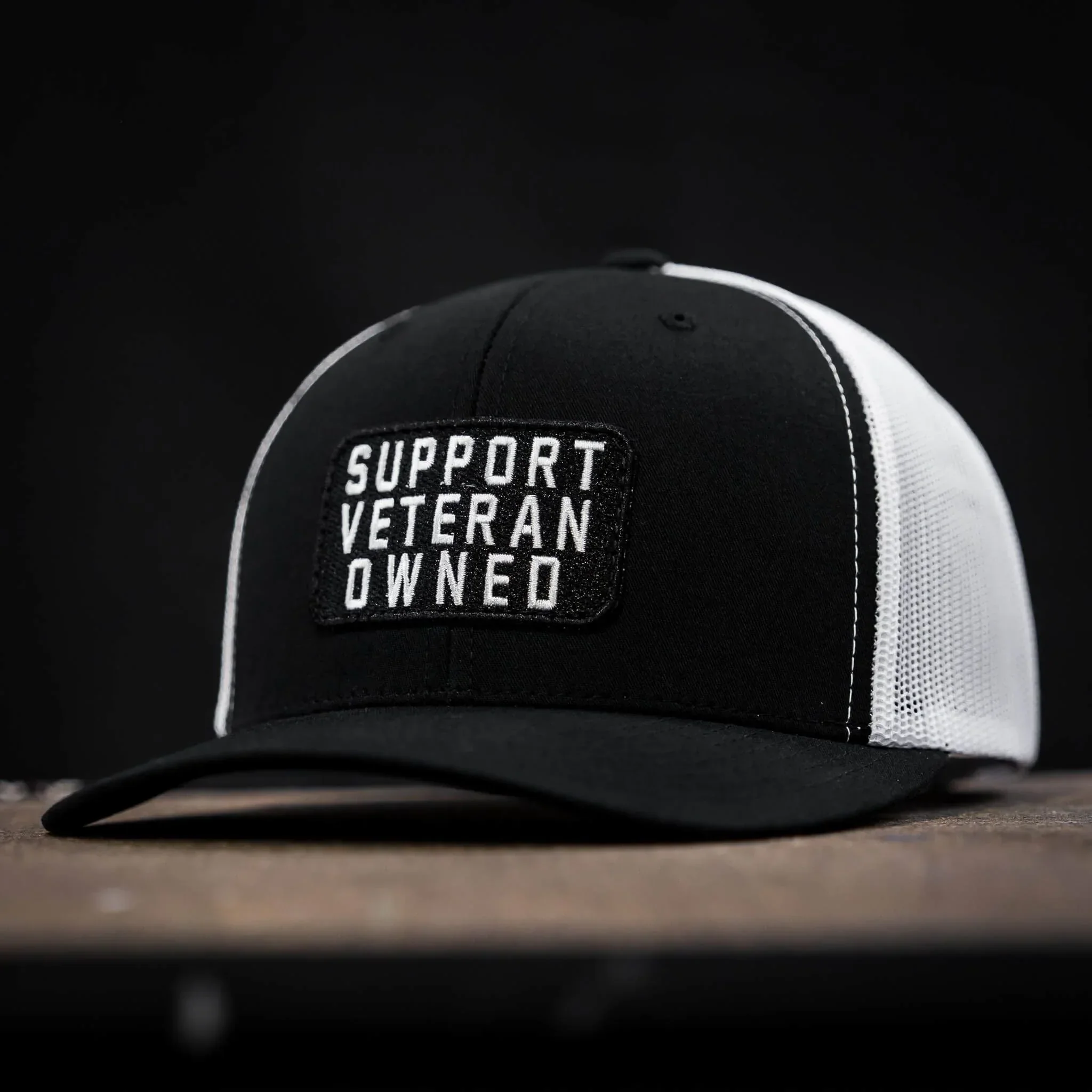 Support Veteran Owned Patch Mid-Profile Mesh Snapback - Combat Iron Apparel Co. - Image 19