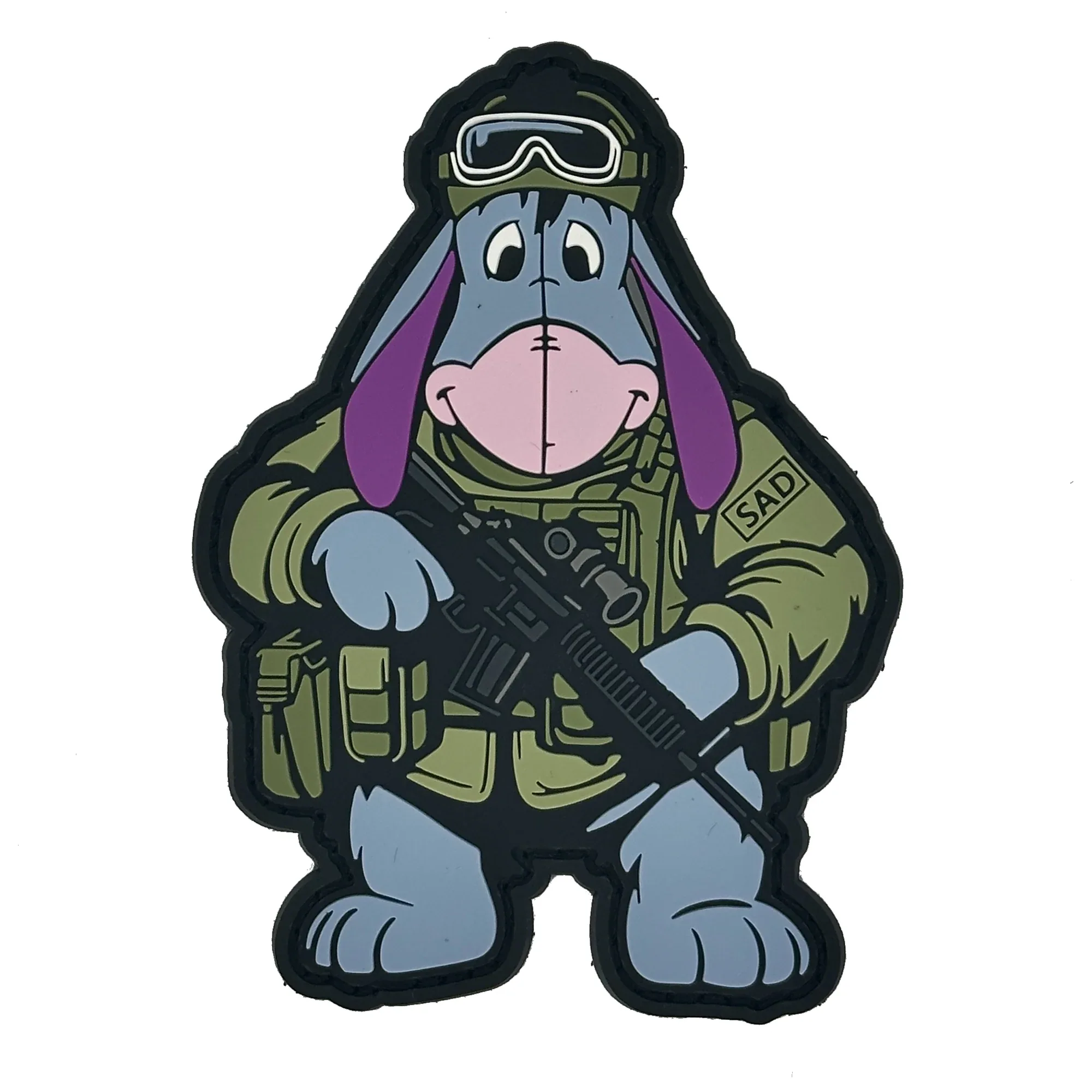 Tactical Eeyore AR15 Callsign SAD - Tactical Pooh Squad - 4" PVC Patch - Image 2