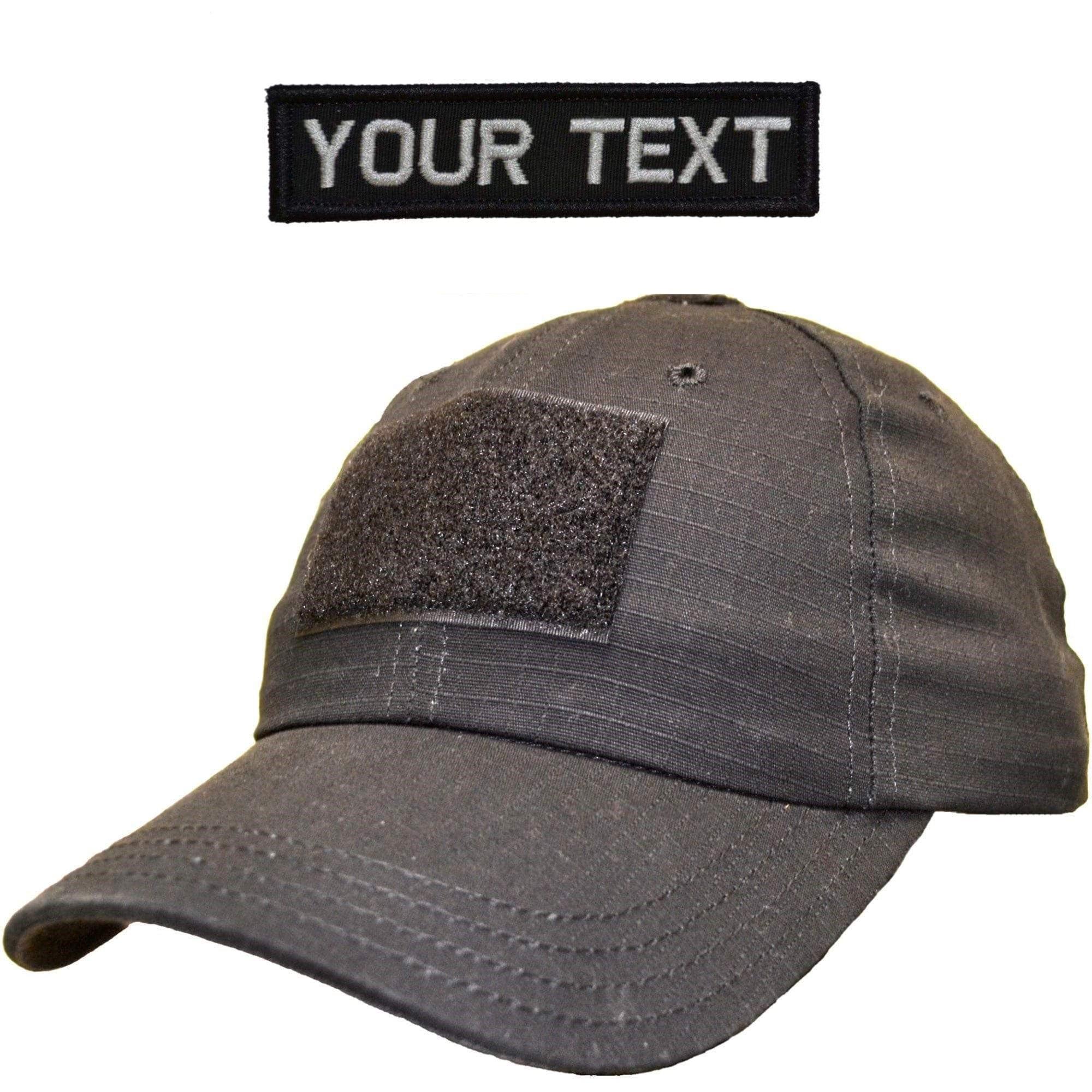 TGJ US Made Tactical Operator Hat - Solid Back with Custom 1x3.75 Patch