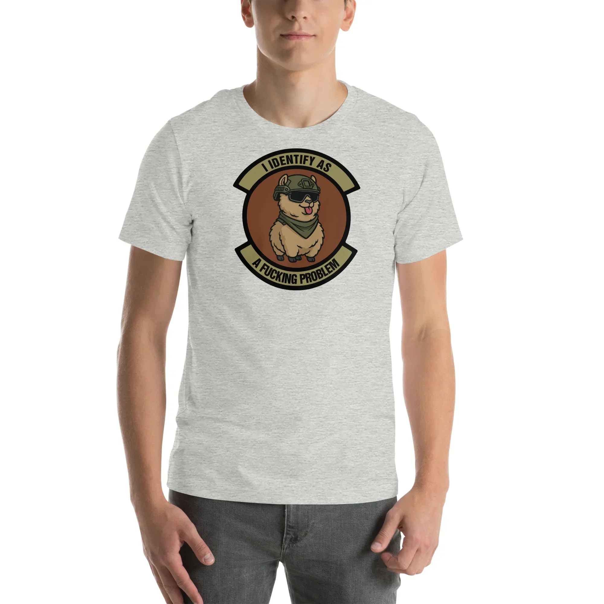 Tactical Llama - I Identify As a Fucking Problem - Unisex t-shirt - Image 10