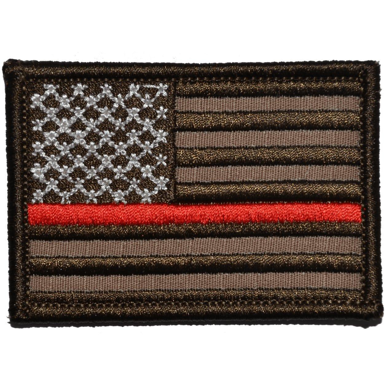 Thin Red Line Firefighter American Flag - 2x3 Hat Patch - Image 2