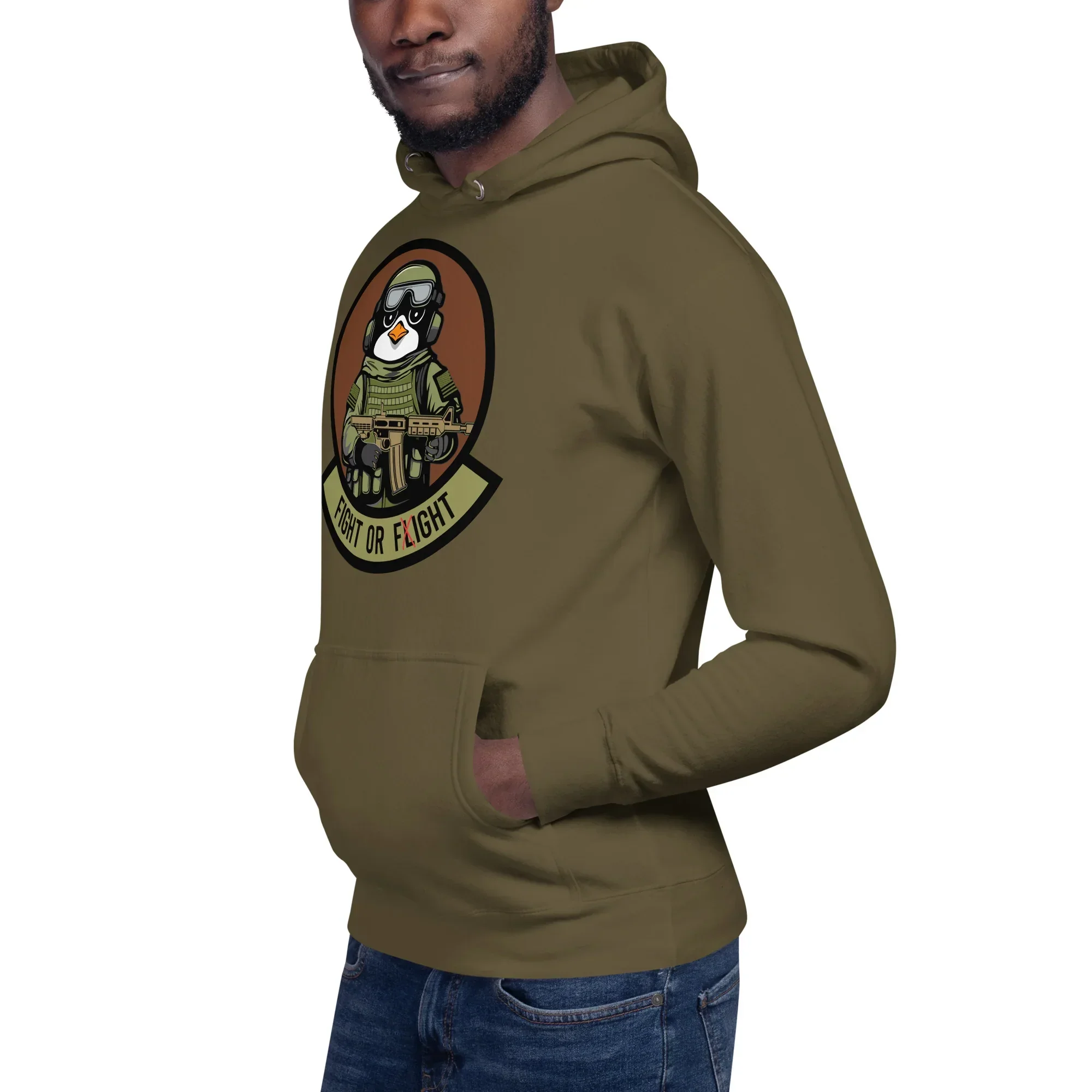 January 2024 POTM - Tactical Penguin Fight or Fight- Unisex Hoodie - Image 4