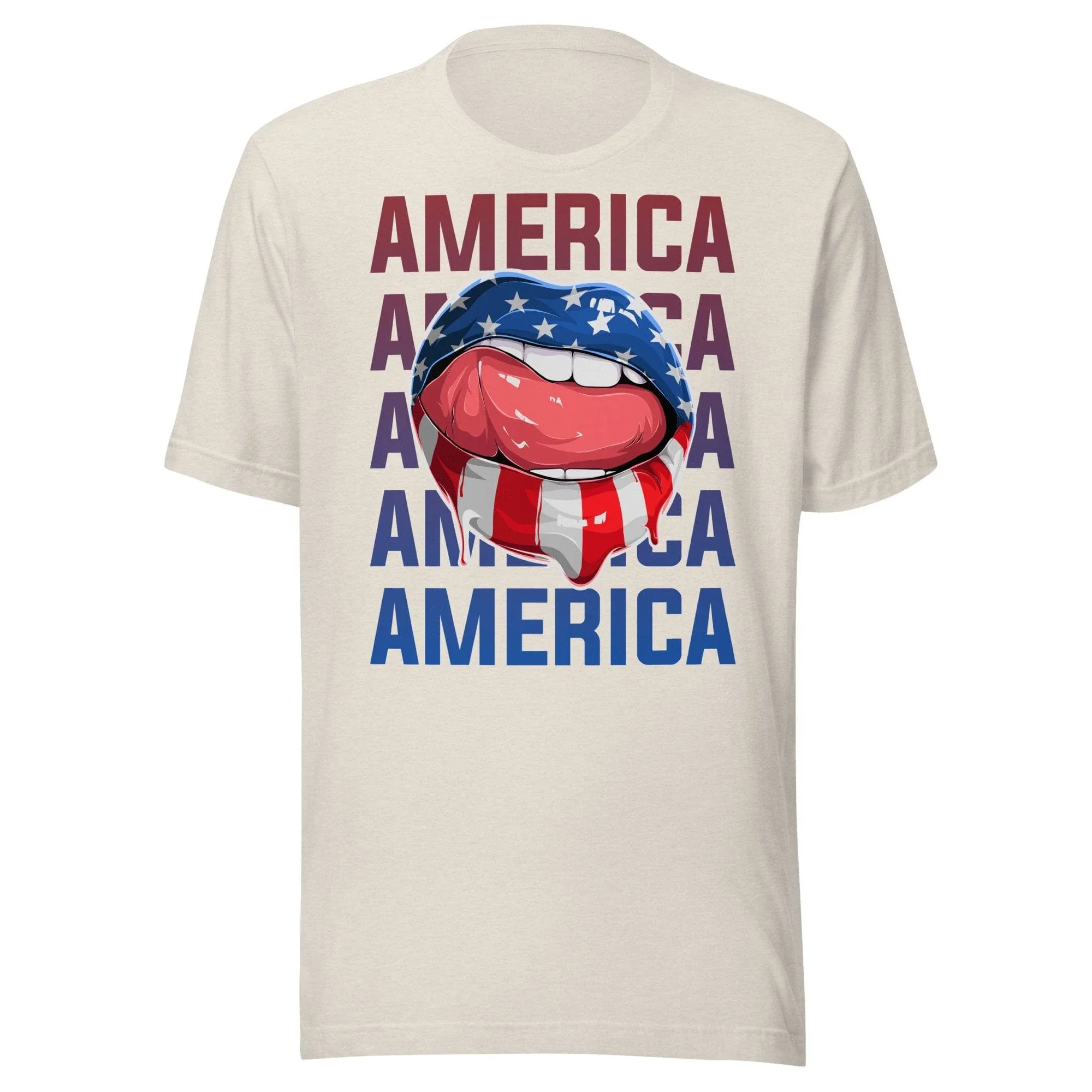 American Flag Lips - Unisex t-shirt - Image 3