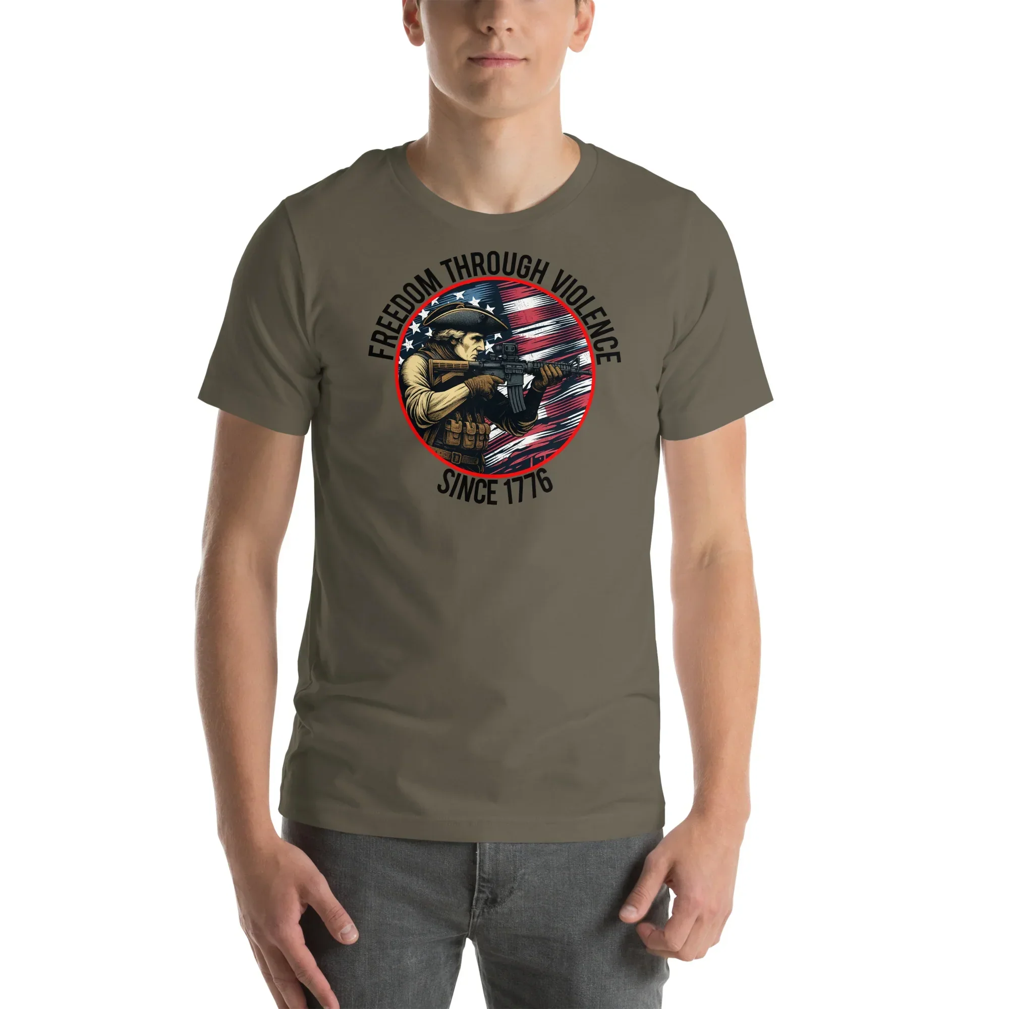 POTM July 2025 - Freedom Through Violence - Since 1776 - Unisex t-shirt - Image 2