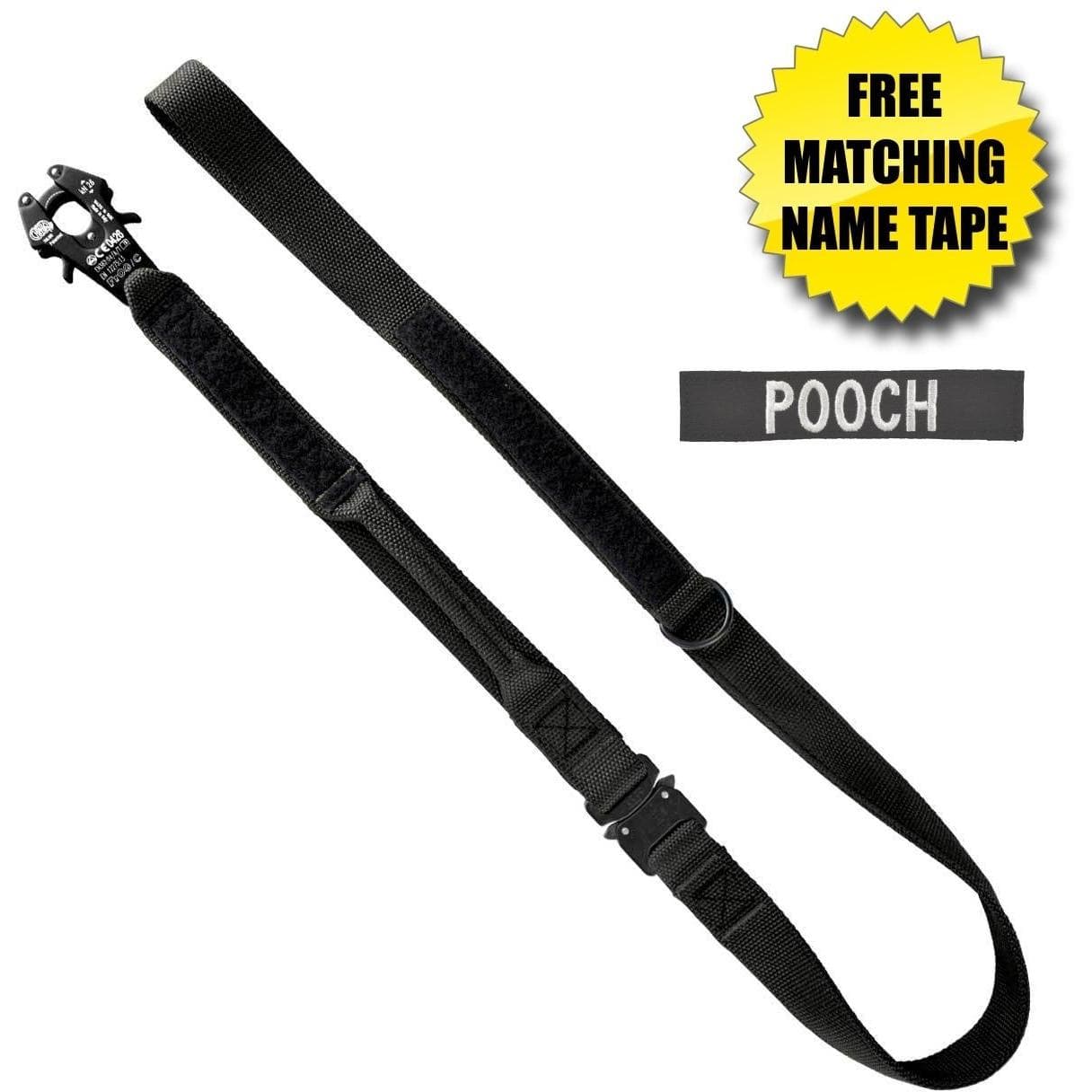 United States Tactical Two-Piece Dog Leash with Frog Clamp & COBRA Buckle