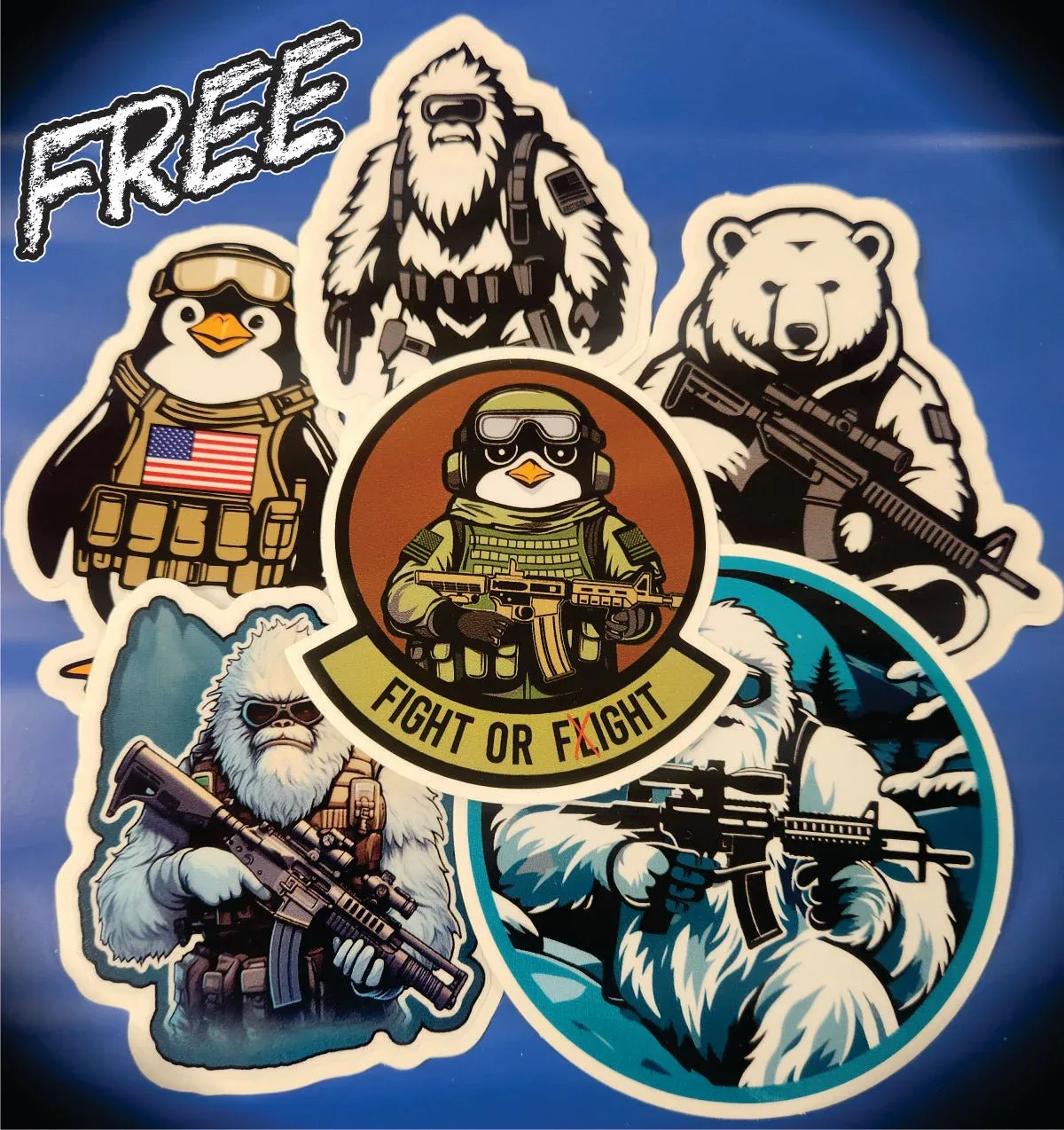Winter Collection Patch Bundle Pack - Get all Six of our amazing Winter Collection designs! BONUS FREE STICKER SET - Image 2
